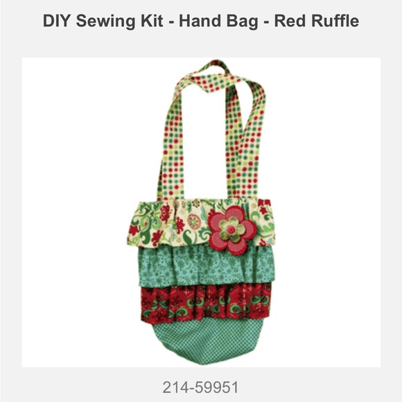 Hand Sewn Small Cotton Boho Ruffle Bucket Shoulder Bag - Picture 8 of 8